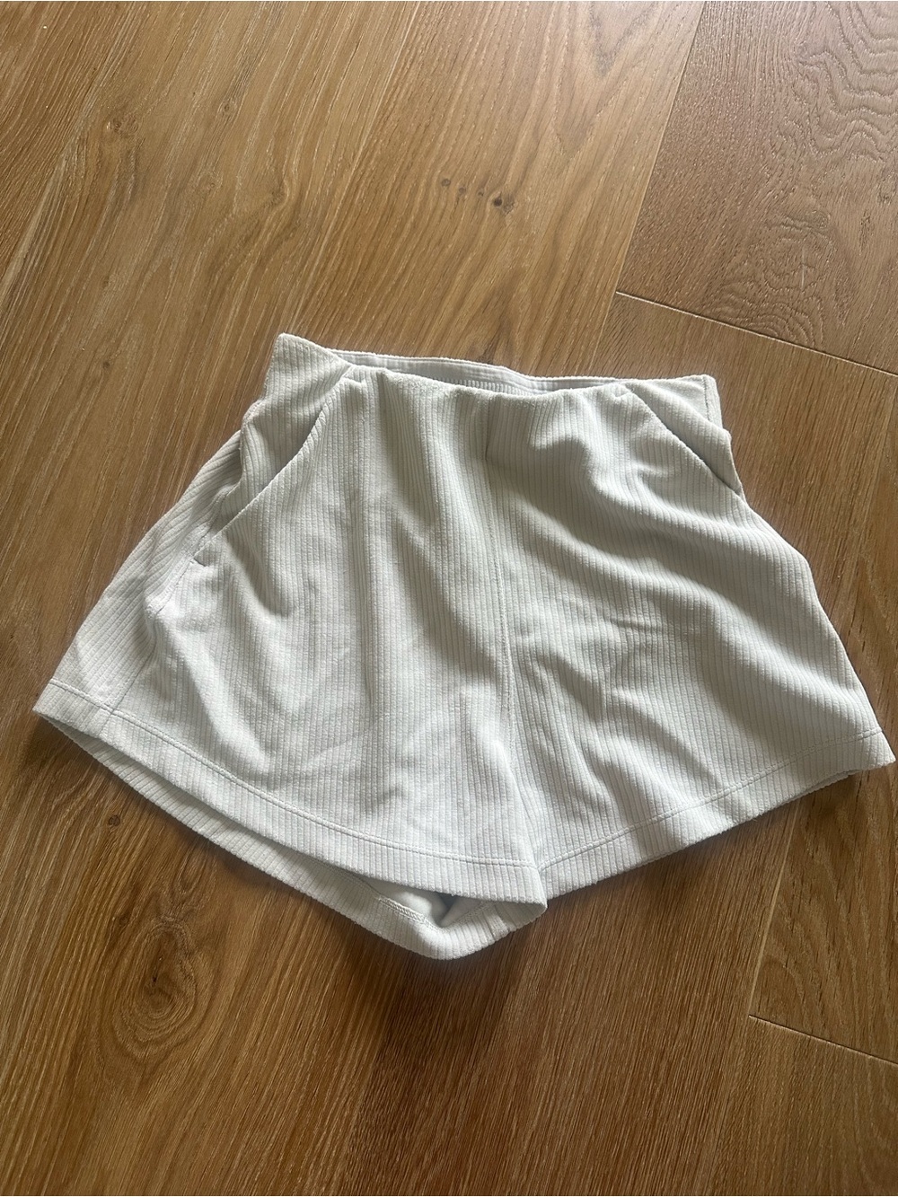 lululemon athletica White Ribbed Athletic Shorts